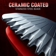 VGR Rosso Professional Men's Beard & Moustache Hair Trimmer for Men with 400min Long Runtime | 2000mAh Lithium Battery | Turbo Mode with 7000 RPM Powerful Motor | LED Display (Red)