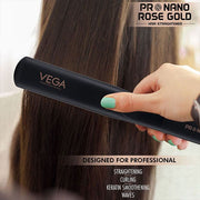 VEGA PROFESSIONAL Pro Nano Rose Gold Hair Straightener - VPPHS-01