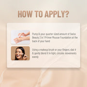 Swiss Beauty Primer Mousse Foundation – Weightless, Smooth, Velvet Touch, 30ml, Face Makeup