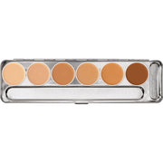 Kryolan Dermacolor Camouflage Creme Palette 6 Colors – Professional Full Coverage Makeup