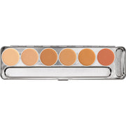 Kryolan Dermacolor Camouflage Creme Palette 6 Colors – Professional Full Coverage Makeup