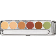 Kryolan Dermacolor Camouflage Creme Palette 6 Colors – Professional Full Coverage Makeup