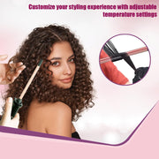 HNK Hot Wand 10mm Barrel – Professional Hair Styling Tool with 2.5M Cord (Rose Gold)