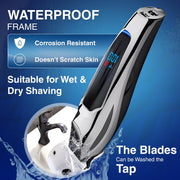 VGR V-070 Professional Hair Trimmer for Men & Salon with 120 min Long Runtime | 5 Guide Comb | Led Display (Black)