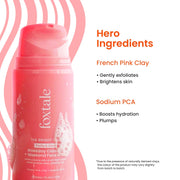 Foxtale Purify & Glow Cleanser + Clay Mask - Deep Cleanses Pores, Exfoliating Glow Facial, Instantly Gives Bright Skin, For Normal, Oily and Combination Skin, Men & Women - 100ml