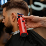 VGR Rosso Professional Men's Beard & Moustache Hair Trimmer for Men with 400min Long Runtime | 2000mAh Lithium Battery | Turbo Mode with 7000 RPM Powerful Motor | LED Display (Red)