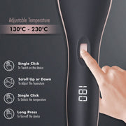 VEGA PROFESSIONAL Pro Cera Shine Hair Straightener Brush (VPPMS-05) – Ceramic Bristles, Quick Heat-Up, Overheating Protection & Auto Shut-Off, Black