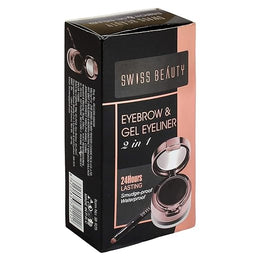 Swiss Beauty Waterproof Eyebrow & Gel Eyeliner 2 In 1