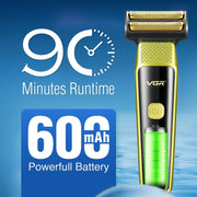 VGR VL-366 Limited Edition 3-in-1 Grooming Kit for Men & Salon with 90 min Long Runtime | Powerful 600mAh Lithium Battery | All-in-One Trimmer kit for Face, Nose, Ear, and Body Grooming