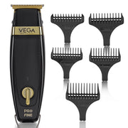 VEGA PROFESSIONAL Men Pro Fine Hair Trimmer (VPMHT-05) – 6800 RPM, Stainless Steel Blades, 300-Min Cord/Cordless Runtime, Salon & Home Use, Black