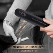 VEGA PROFESSIONAL Pro Gold Ceramic Shine Hair Straightener (VPMHS-08) – Ceramic Floating Plates, Professional & Home Use, Black