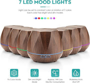 DabaTag 550ML Large Essential Oil Diffuser, Mute Aroma Diffuser, Automatic Shut-Off and Timing Function, Suitable for Large Room, Home