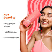 Foxtale Purify & Glow Cleanser + Clay Mask - Deep Cleanses Pores, Exfoliating Glow Facial, Instantly Gives Bright Skin, For Normal, Oily and Combination Skin, Men & Women - 100ml