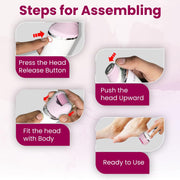 VGR V-733 Professional 6-in-1 Ladies Grooming Kit | Epilator for women for full body grooming | LED Display, 90min Runtime & 600mAh Lithium Battery with IPX7 Waterproof (Pink)