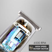 VEGA PROFESSIONAL Men Mighty Mini Hair Trimmer (VPVHT-07) – 6500 RPM Motor, Stainless Steel T-Wide Ultra-Close Blade, 120 Min Cordless Runtime, Salon & Home Use