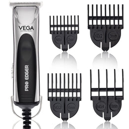VEGA PROFESSIONAL Men Pro Edger Hair Trimmer (VPVHT-02) – 6500 RPM High-Speed Motor, Detachable T-Wide Stainless Steel Blade, 0.1mm Ultra-Close Precision Cutting