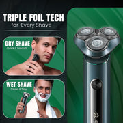 VGR V-310 Professional Men's Shaver | Cordless Rechargeable IPX7 Fully Waterproof Triple Rotary Head Runtime 200 minutes | Electric Shaver for Men’s