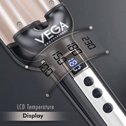 VEGA PROFESSIONAL Pro Wave Triple Barrel Hair Styler (VPPMS-03) – Fast Heat-Up, Adjustable Temperature, Overheating Protection, Salon-Quality Waves
