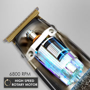 VEGA PROFESSIONAL Men Pro Fine Hair Trimmer (VPMHT-05) – 6800 RPM, Stainless Steel Blades, 300-Min Cord/Cordless Runtime, Salon & Home Use, Black