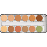 Professional Kryolan Dermacolor Camouflage Creme Palette 12 Shades – Long-Lasting Makeup