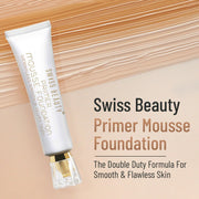 Swiss Beauty Primer Mousse Foundation – Weightless, Smooth, Velvet Touch, 30ml, Face Makeup