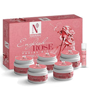 NutriGlow Natural’s English Rose Facial Kit with Natural Rose Extracts for Radiant & Glowing Skin, (250g+10ml)