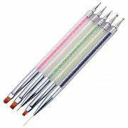 Shills Professional 5pcs Nail Art Double-ended Nail Dotting Pen Liner Brush