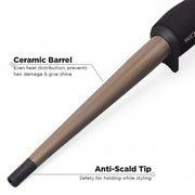 IKONIC CONICAL TONG HAIR CURLER BLACK