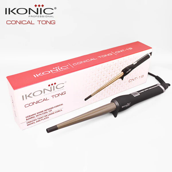 IKONIC CONICAL TONG HAIR CURLER BLACK Beauty Station