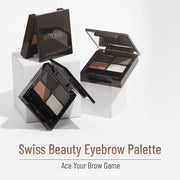 Swiss Beauty Eyebrow Palette With Wax Cream – Travel-Friendly, Blendable Colors for Perfect Brows, Face Makeup