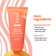 foxtale Super Glow Face Wash with Vitamin C & Papaya Enzyme