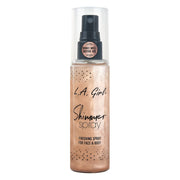 LA Girl Shimmer Spray – 80 ml Rose Gold/Gold | Shimmer Setting Spray with Illuminating Glow for Face & Body, Lightweight, with radiant glow and dewy finish