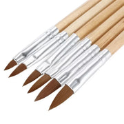 Shills Professional Nail Art Wooden Acrylic Brush Set