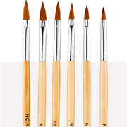Shills Professional Nail Art Wooden Acrylic Brush Set