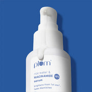Plum 10% Niacinamide Serum with Rice Water | Provides Clear, Glowing & Brightening Skin | for Acne Prone, Combination, Oily & Sensitive Skin | Oil Control & Anti Acne Face Serum for Women & Men | 15ml