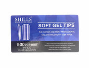 Shills Professional Soft Gel Tips 500Pc Box-Clear Square