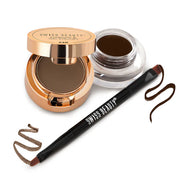 Swiss Beauty Waterproof Eyebrow & Gel Eyeliner 2-in-1 – Smudge-Proof, Eyebrow Definer & Gel Eyeliner with Brush, 7g