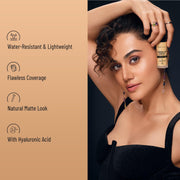Swiss Beauty Airbrush Finish Full Coverage Foundation – Waterproof, Lightweight, Natural Matte Finish, 30ml, All Skin Types