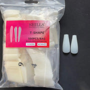 Shills Professional 500 pcs T-Shape Tips-natural