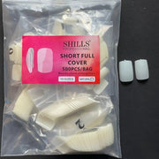 Shills Professional 500 pcs Short Full Cover Tips-natural
