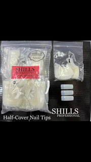 Shills Professional 500 pcs Half Cover Tips-Natural