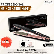 SHILLS EXCLUSIVE  PROFESSIONAL CERAMIC HAIR STRAIGHTENER (SW-514)