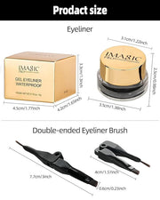 IMAGIC Gel Eyeliner, Long Lasting Waterproof Matte Eyeliner Cream Gel, High-Intensity Pigments Smudge-Proof Eye Liner,Makeup Gift for Women Girl, 4g with Brush
