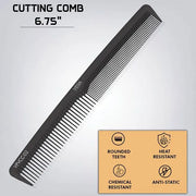 VEGA PROFESSIONAL Carbon Cutting Comb – Black Line (Model VPVCC-02)