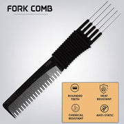 VEGA PROFESSIONAL Carbon Fork Comb-Black Line - VPVCC-12