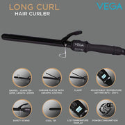 VEGA Long Curl Hair Curler (22MM Barrel) - VHCH-04