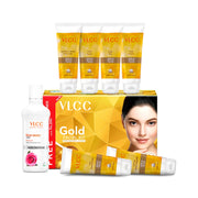 Gold Facial Kit- 300 g with FREE Rose Water Toner - 100 ml