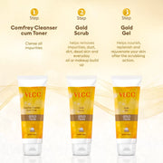 Gold Facial Kit- 300 g with FREE Rose Water Toner - 100 ml