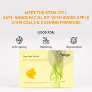 RAAGA Stem Cell Anti-Aging Facial Kit with Swiss Apple Stem Cells & Evening Primrose | 61 g