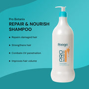raaga Pro Botanix Repair & Nourish Shampoo with Wheat Protein Extract, Repairs and Nourishes Dry Damaged Hair